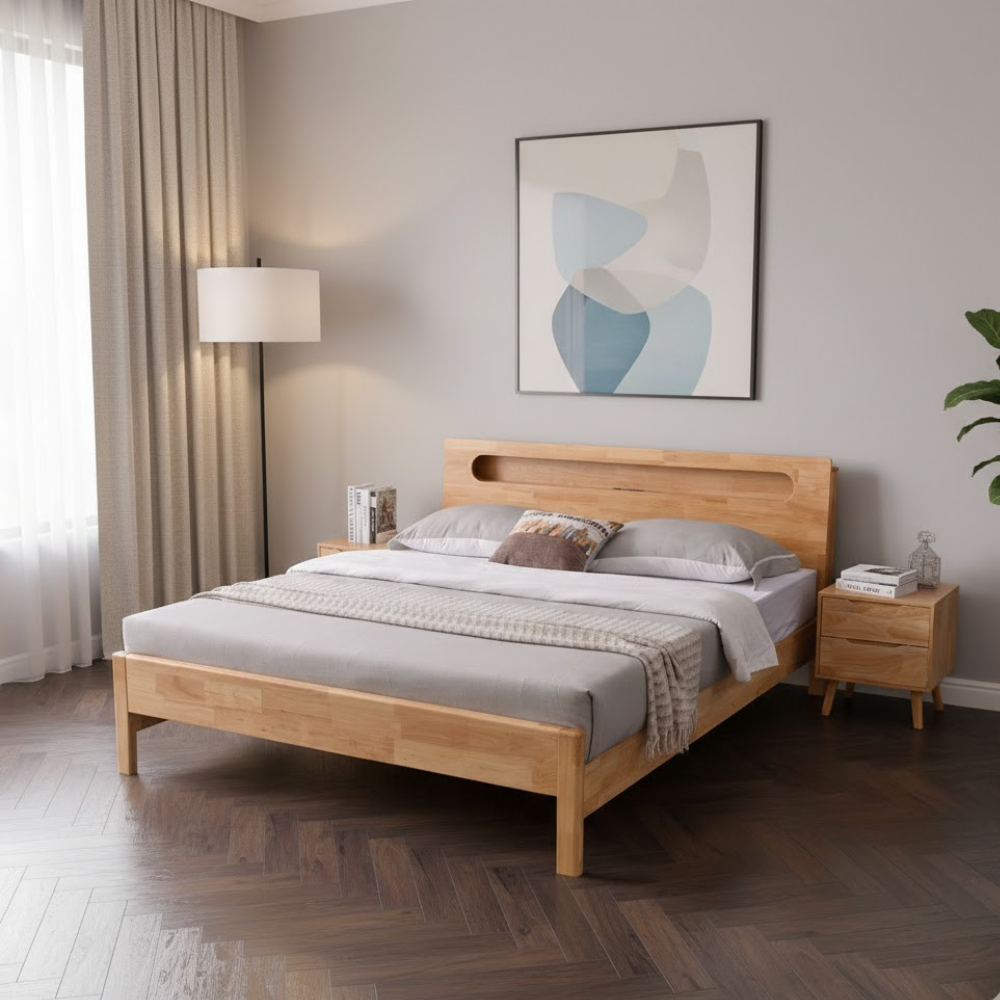 เตียง 6 ฟุต ELIFE A003 สีไม้ธรรมชาติ_8